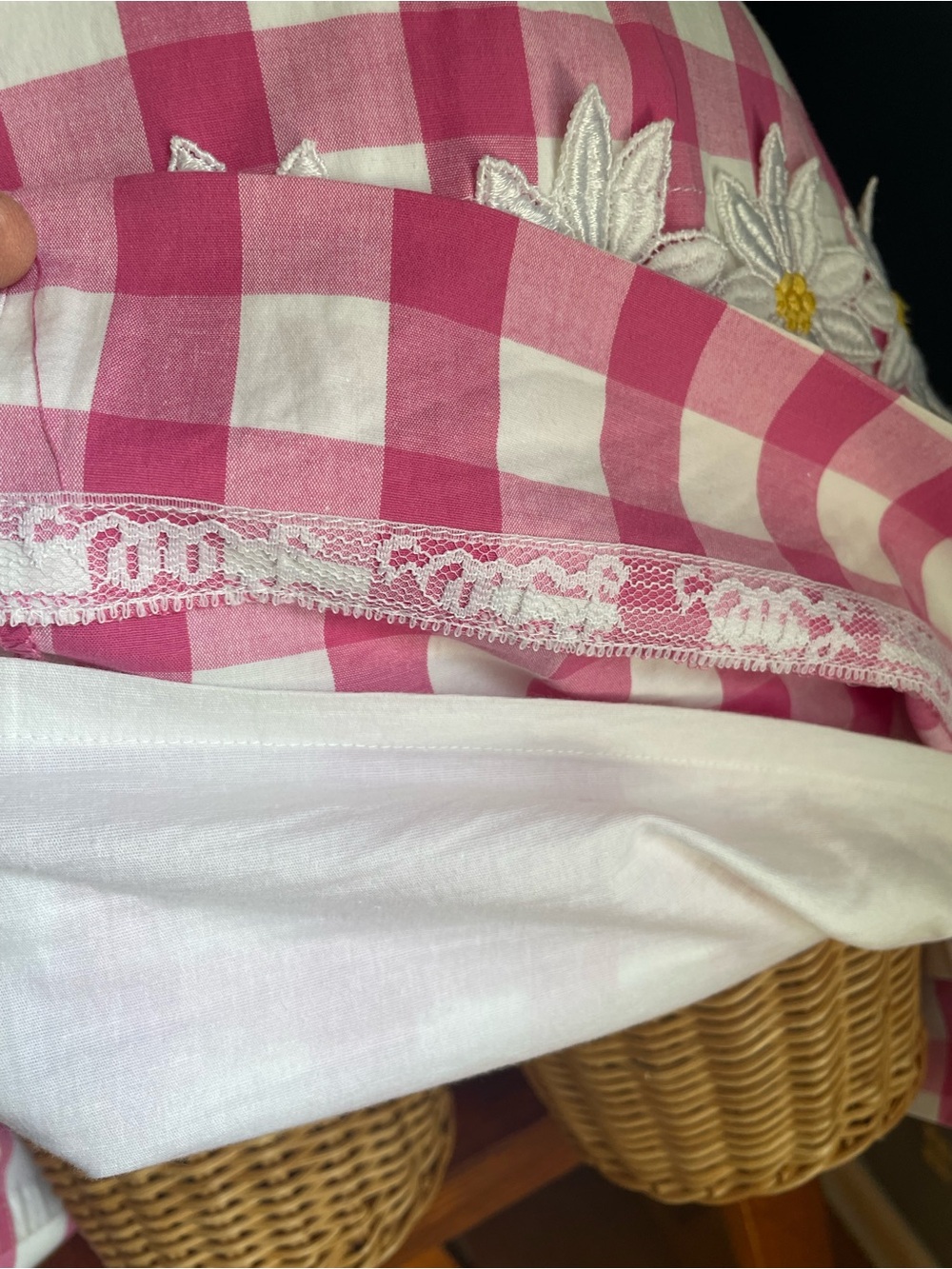 Vintage Y2K Lilly Pulitzer Shift Dress Pink White Gingham Daisy’s EUC Size 10 - Picture 10 of 12